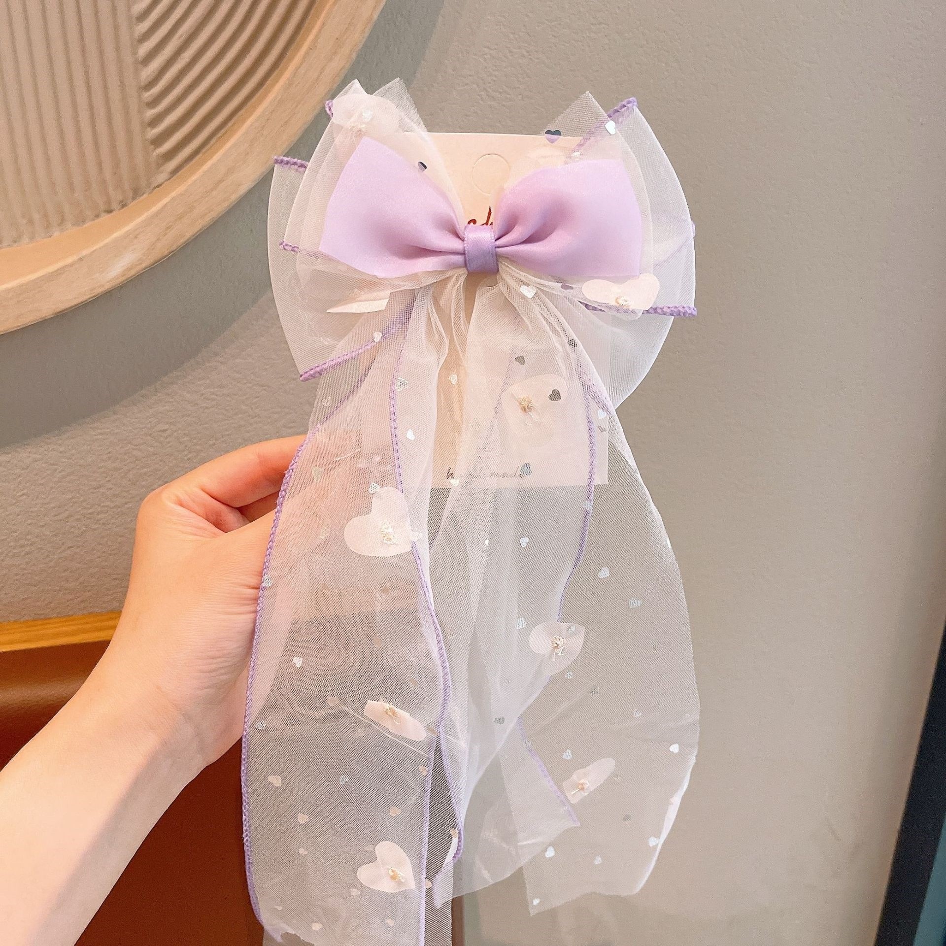 Purple Bow Strip Hairpin