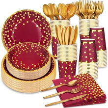 K 27315 Gold Dot Party Tableware �ɶԲ;���װ �羳����