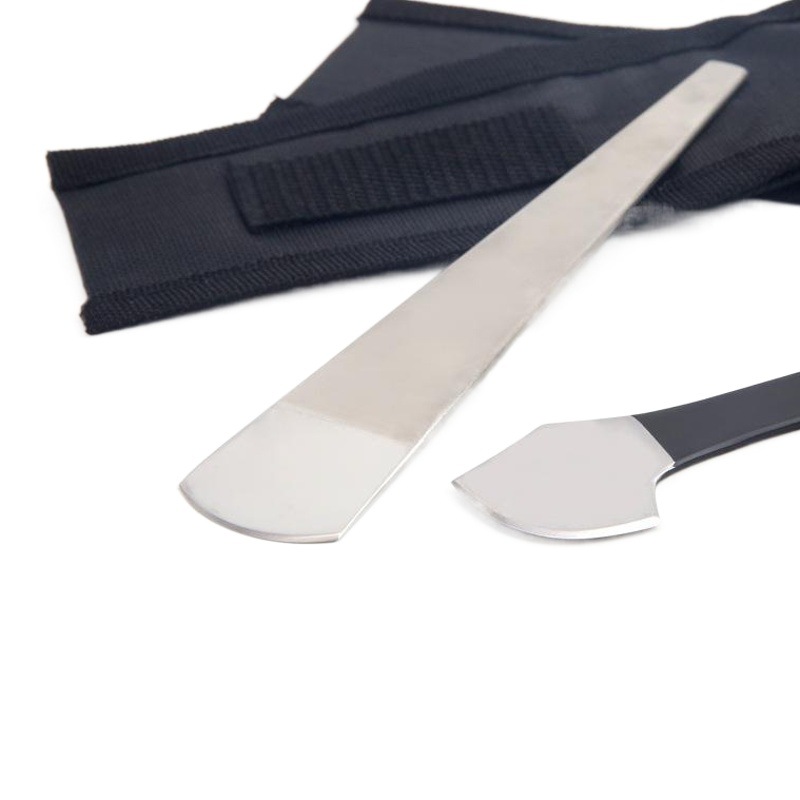 Cuero hecho a mano DIY cuchillo de adelgazamiento integrado cuchillo de corte cuchillo de pelar hoja redonda pala cuchillo fino