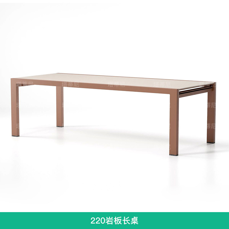 Silla de ratán al aire libre mesa de comedor y silla ratán nórdico impermeable mesa larga al aire libre jardín patio terraza balcón departamento de ventas Villa image 12