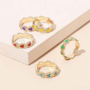9g Weight Women'S Gender Fashion Pearl Rhinestone Alloy Ring Set 2