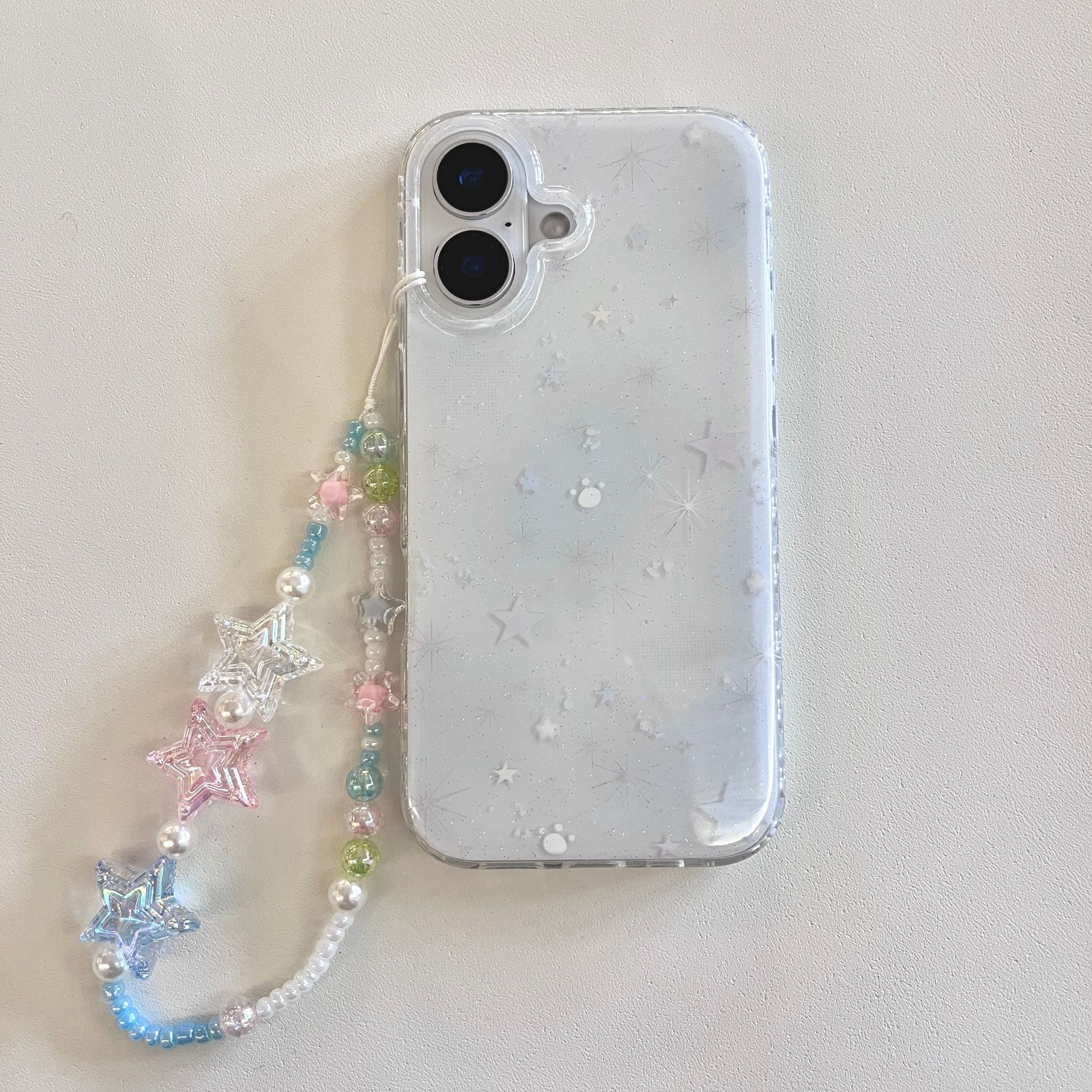 Estrellas degradadas simples de nicho para iPhone15ProMax funda para teléfono móvil 16Pro cadena 14/13 femenino 16PM
