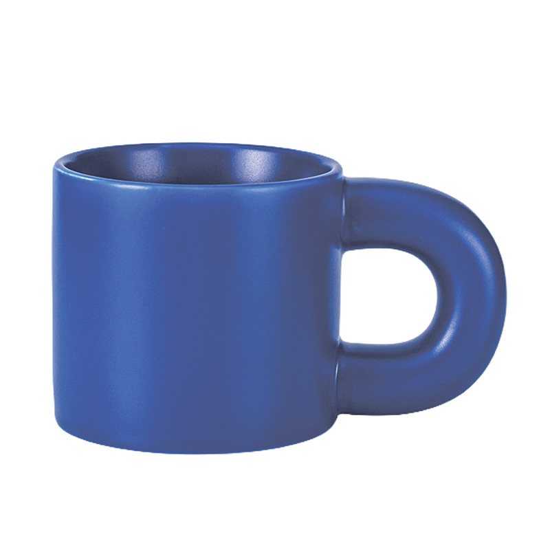 Transfronterizo de Amazon taza blanca taza de alto aspecto creativo Oficina taza de café pareja taza de agua Taza de cerámica