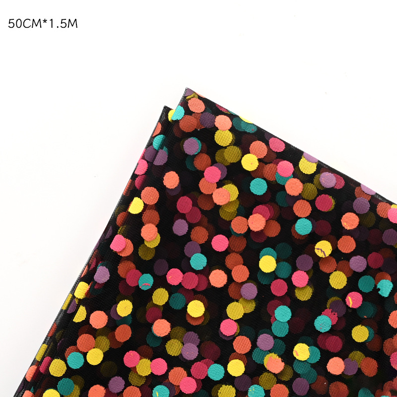 Material de envoltura de flores al por mayor color dot dopamina gasa floral flor papel de embalaje ramo de hilo de flores