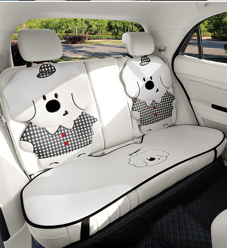 New Daidai Dog Car Seat Cushion, Universal for All Seasons, Single-Piece Driver's Seat Cushion, Cute Seat Cushion for Women