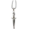 Retro accessory, pendant stainless steel, small design necklace, universal sword, trend of season