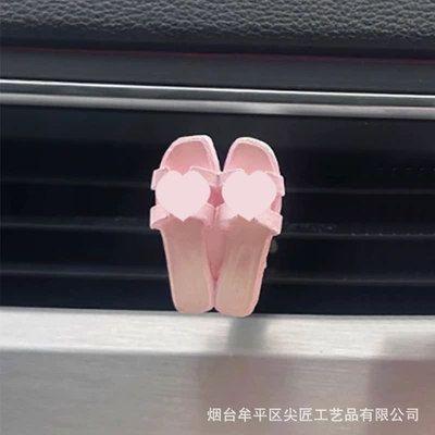 shoes, car air vent decoration, Car Perfume Aromatherapy - cherry-blossom-pink-slippers