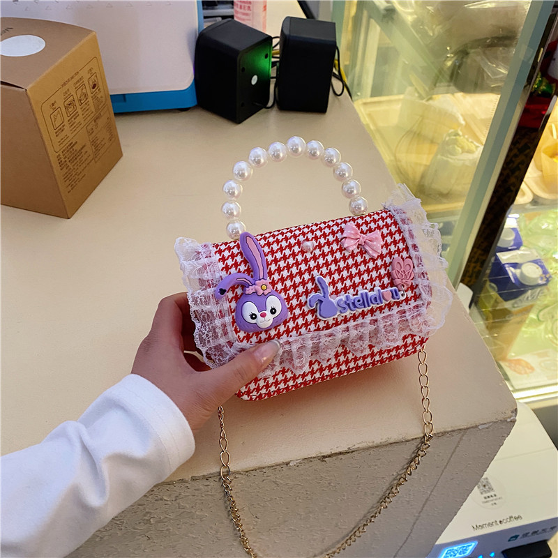 Nuevos bolsos infantiles coreanos bolsos de princesa bolsos de cadena bolsos de perlas bolsos de arco bolsos casuales para niñas