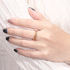 Universal brand zirconium, ring with stone, accessory, Korean style, silver 925 sample, simple and elegant design, wholesale