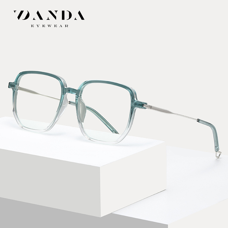 Internet celebridad marco grande gafas lisas moda mujer miopía gafas marco TJ851 ultra-ligero TR anti-azul gafas de luz al por mayor