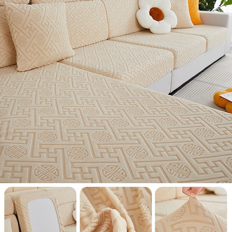 2023 nueva cubierta elástica del sofá cubierta trasera todo incluido cuatro estaciones universal antideslizante sofá cojín cubierta Toalla de tela cojín