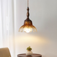 法式中古风卧室床头灯餐桌吧台吊灯玄关走廊客厅背景墙玻璃吊灯