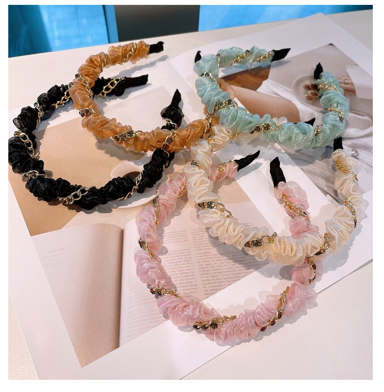 Korean Chain Rhinestone Headband display picture 13