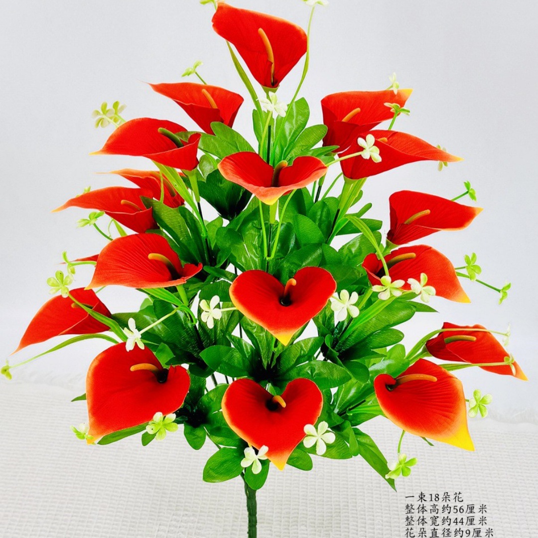 18 matte cloth calla lily sunset red