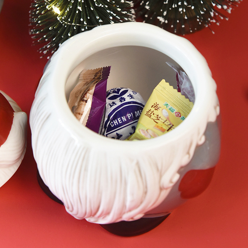 Santa Claus sellado tarro creativo tarro de cerámica de gran capacidad de almacenamiento del hogar tarro merienda confitada frascos de almacenamiento de frutas secas