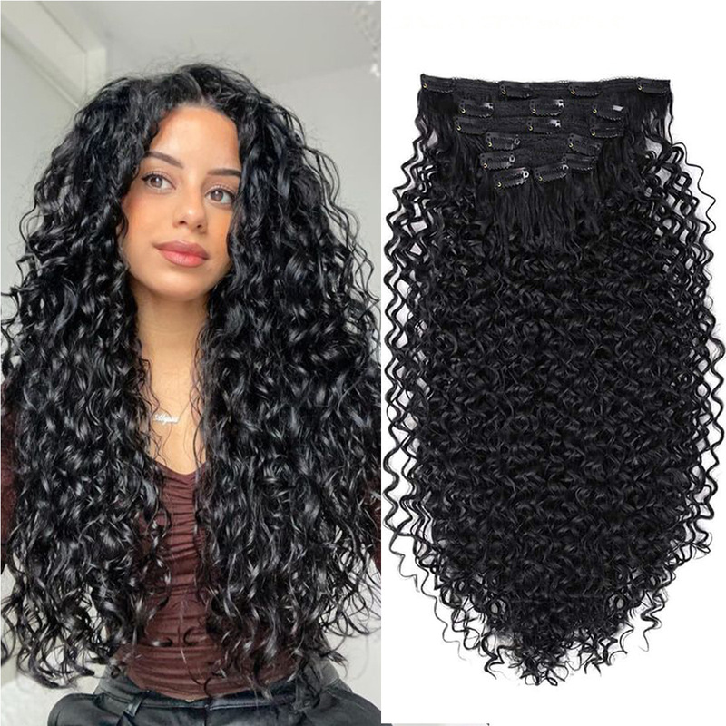 Synthetic Hair Extension Wigs 20inch Long Curly Hair Extensions Natural Fashion Curly Hair Extensions for Black Women