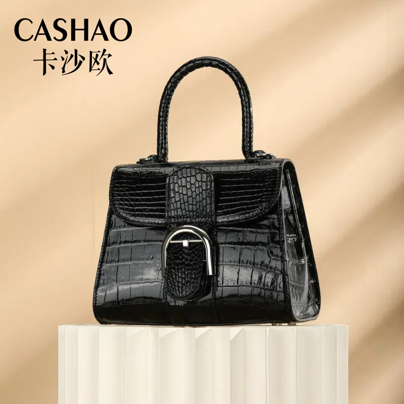 Exquisite Crocodile Belly Women's Bag Authentic Leather Bag Fashion Trendy Large Capacity Women's Handbag Foreign Trade Live