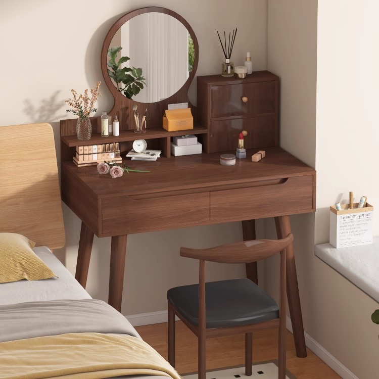 New Home Bedroom Dressing Table New Chinese Style Internet Celebrity Light Luxury Simple Dressing Table Small Apartment Living Room Storage Integrated