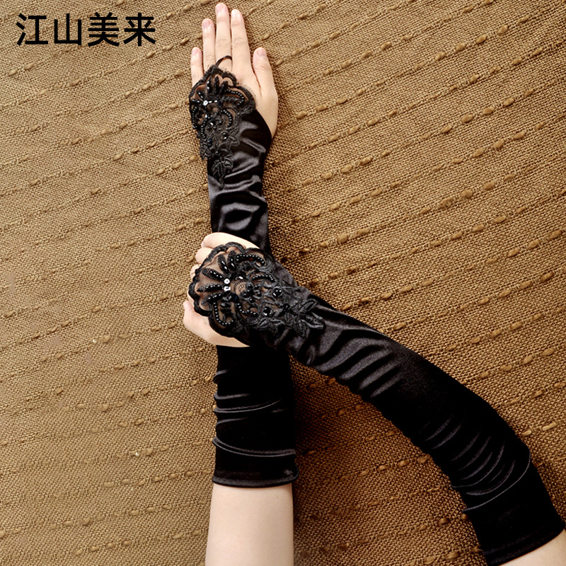 Summer lace long gloves for bride