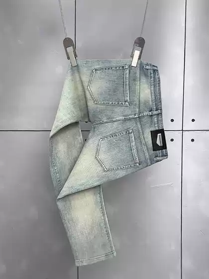 2025 Spring New Light Blue Premium Jeans Men's Spring Loose Casual Versatile Pants Long Trousers