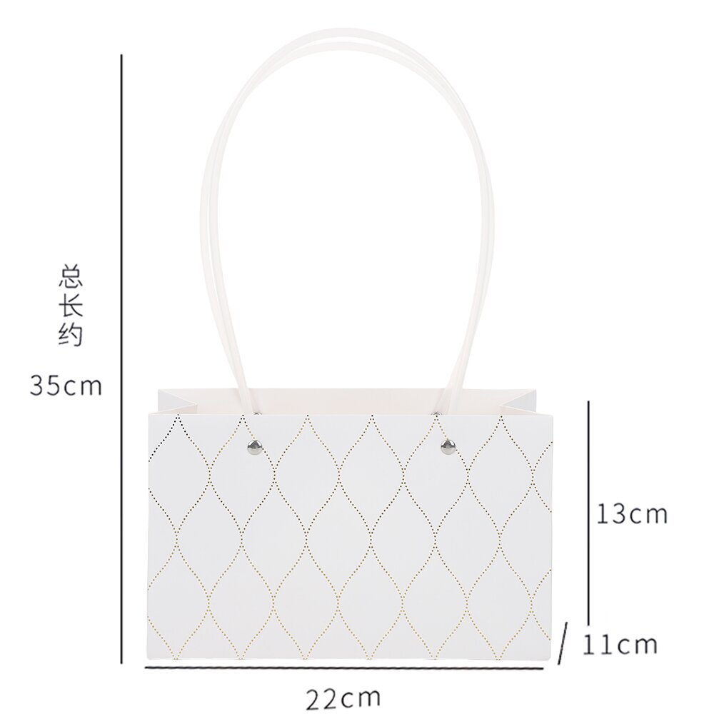 Bolso de mano de piel de vaca gruesa, bolso de arreglo floral, caja de regalo de flores del día de la madre, caja de material de embalaje floral, regalo de floristería