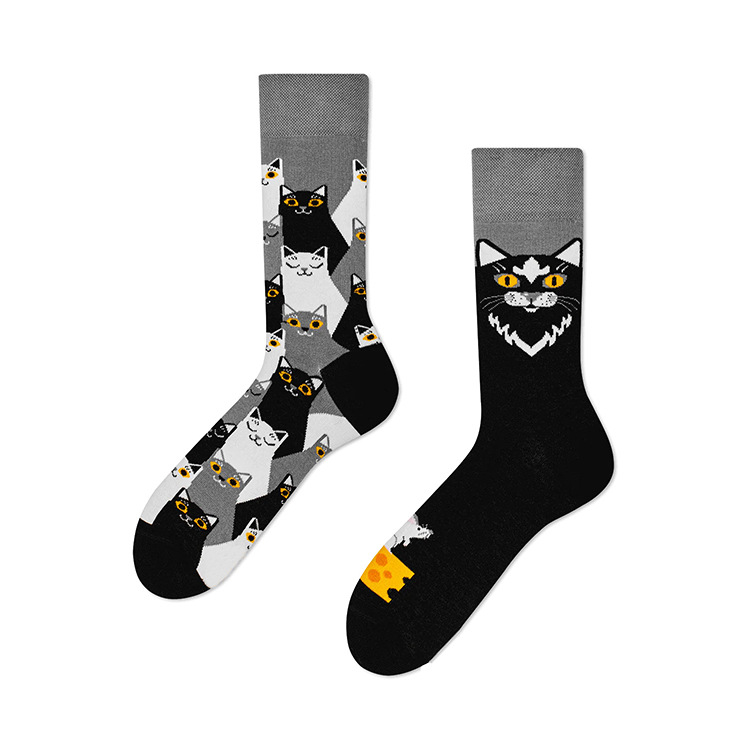 Unisex Gender Casual Style Unisex Casual Animal Cotton Crew Socks A Pair
