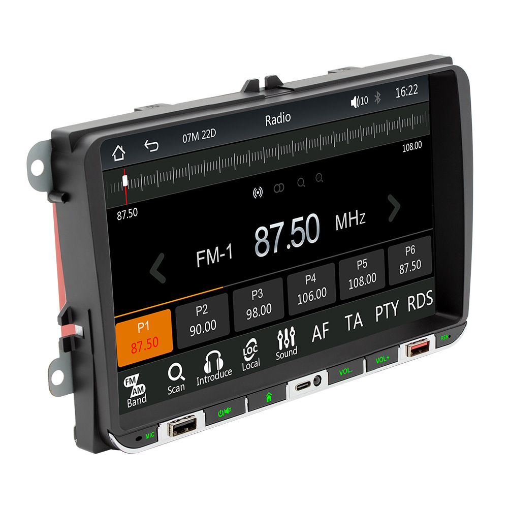 Cable/inalámbrico carplay Bluetooth 5,1 teléfono móvil interconexión 9 pulgadas HD Volkswagen dedicado coche MP5 reproductor
