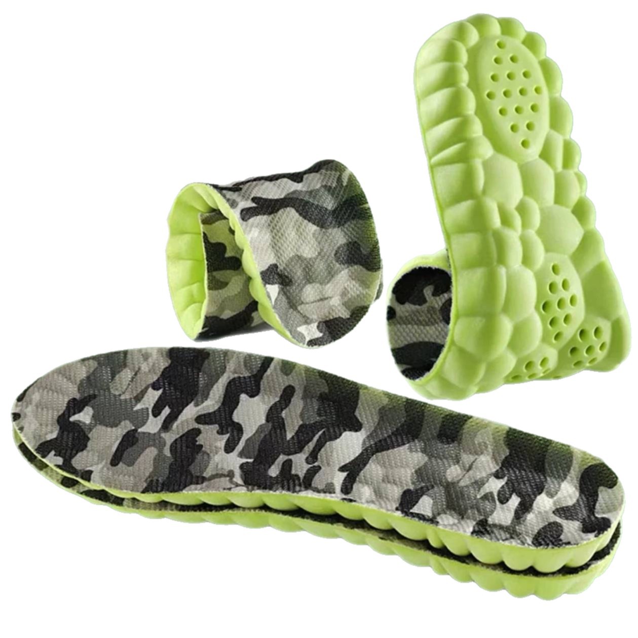 Insolelas de entrenamiento militar pisar mierda sensación de bala suave camuflaje insolelas de zapatos deportivos antiolor absorción de sudor suela suave anti-desgaste insolelas de zapatos deportivos de estudiantes