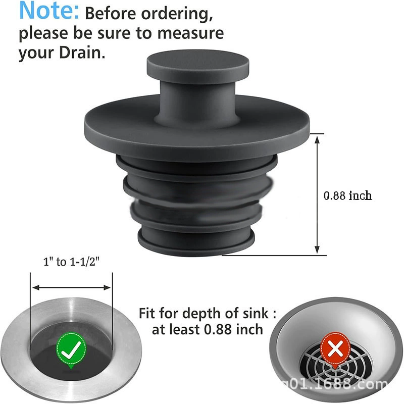 Amazon's most popular silicone bathtub plug, bathroom sink anti-odor and insect-proof sealing plug
