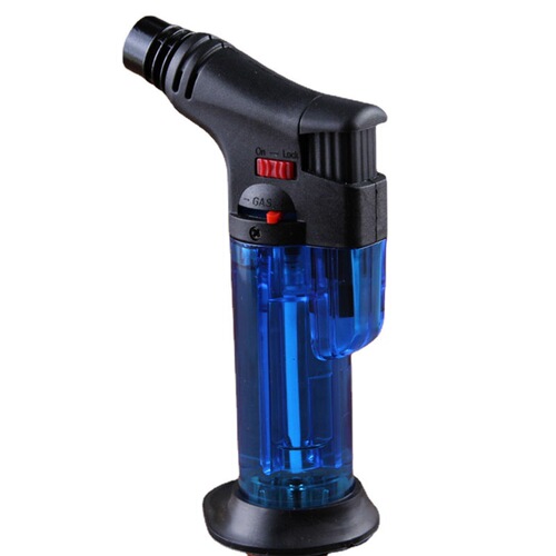 Transparent plastic welding gun inflatable windproof lighter home moxibustion lighter lock fire foreign trade cross-border wholesale