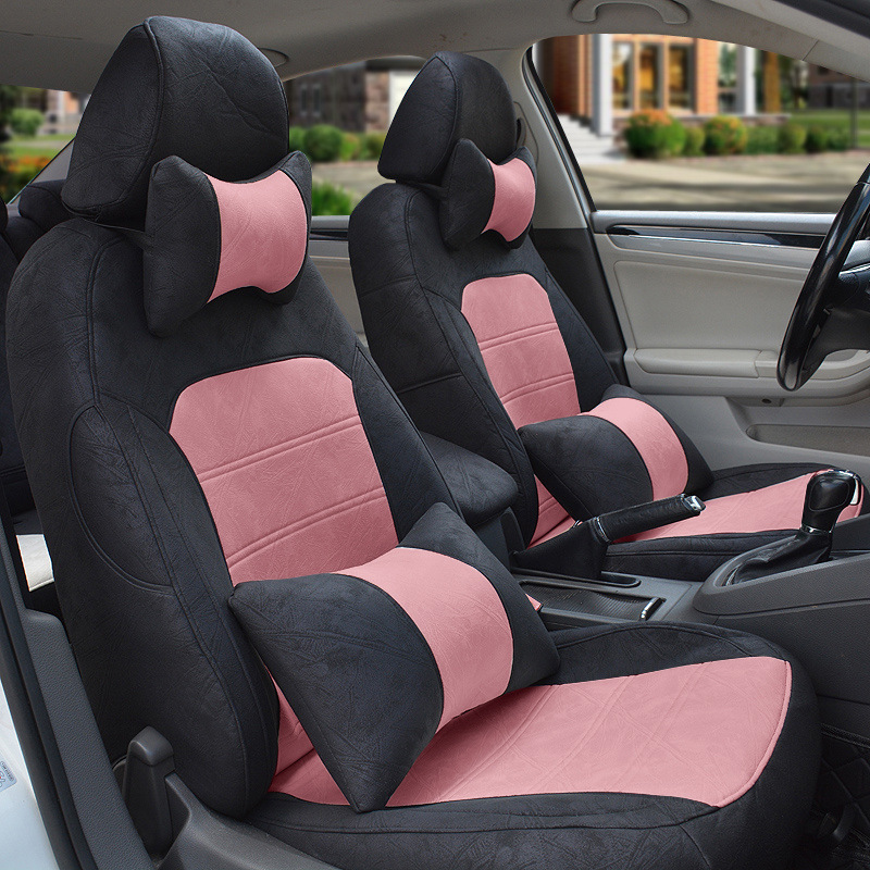 고급 테크니컬 천 - 블랙 + 핑크 - 압착 스타일