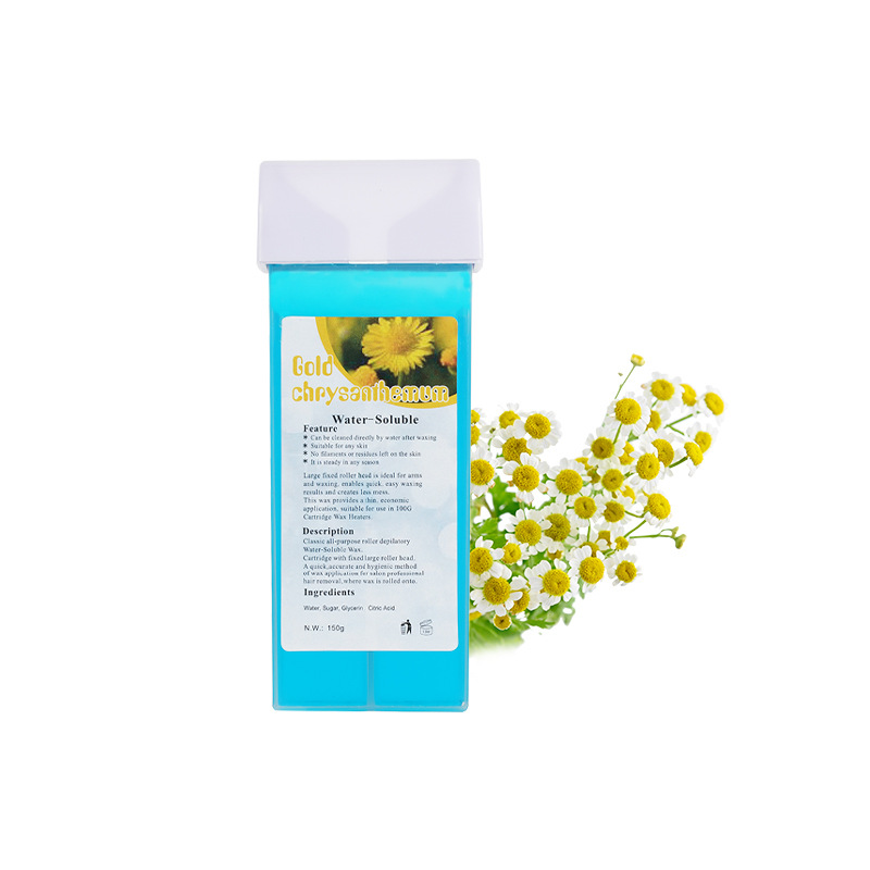 Bloque de cera depilatoria con rodillo – cera de azúcar soluble en agua, 150 g, cera de abejas suave, venta directa de fábrica