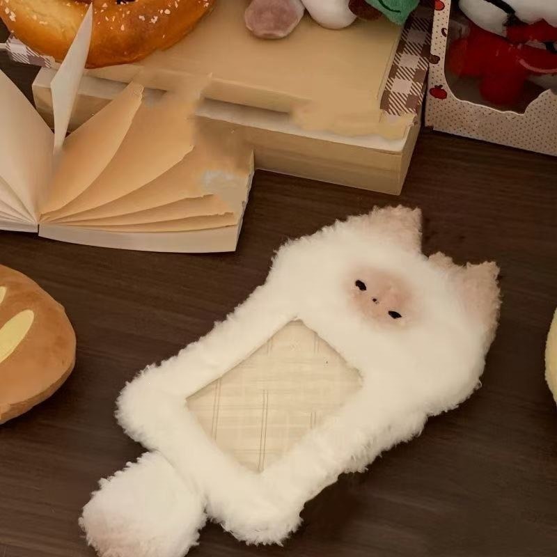Cute ángel cerdo de peluche 3 pulgadas tarjeta de visualización tarjeta de estudiante colgante tarjeta de comida cubierta protectora