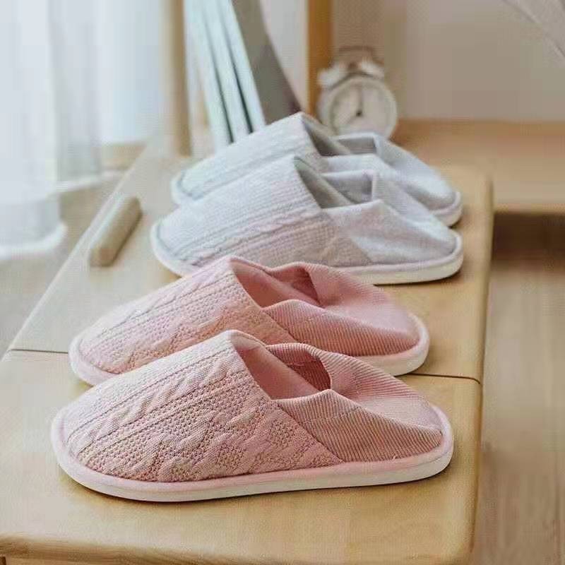 Office and home wool cotton slippers before pregnancy and after pregnancy foot-raising breathable Moon shoes