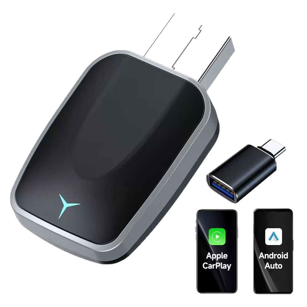 Original Car Wired Carplay to Wireless Carplay + Original Car Wired Auto Wireless Android Auto Box
