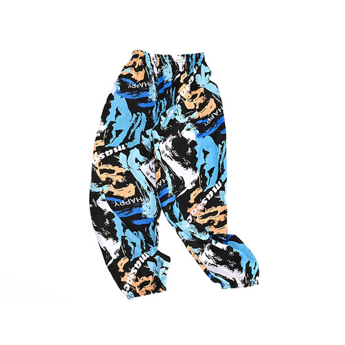 Children's mosquito-proof pants pure cotton silk summer thin version for boys and girls, children's lantern pants family home pants for small children and babies sleep pants