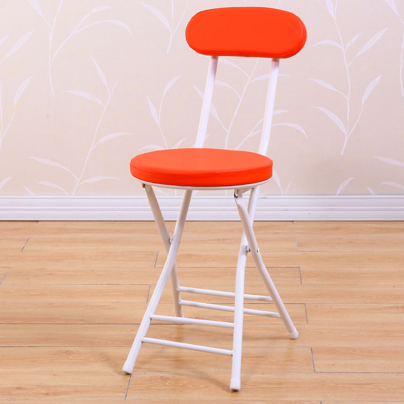 時尚摺疊椅子凳子家用靠背椅休閒餐椅宿舍凳高圓凳便攜簡易小板榕