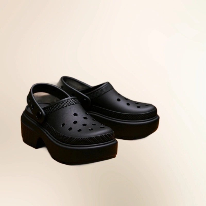 Women's Thick-Soled Platform Clogs, Closed-Toe Slippers, Dad-Style Height-Increasing Outdoor Beach Sandals, Wholesale Non-Slip