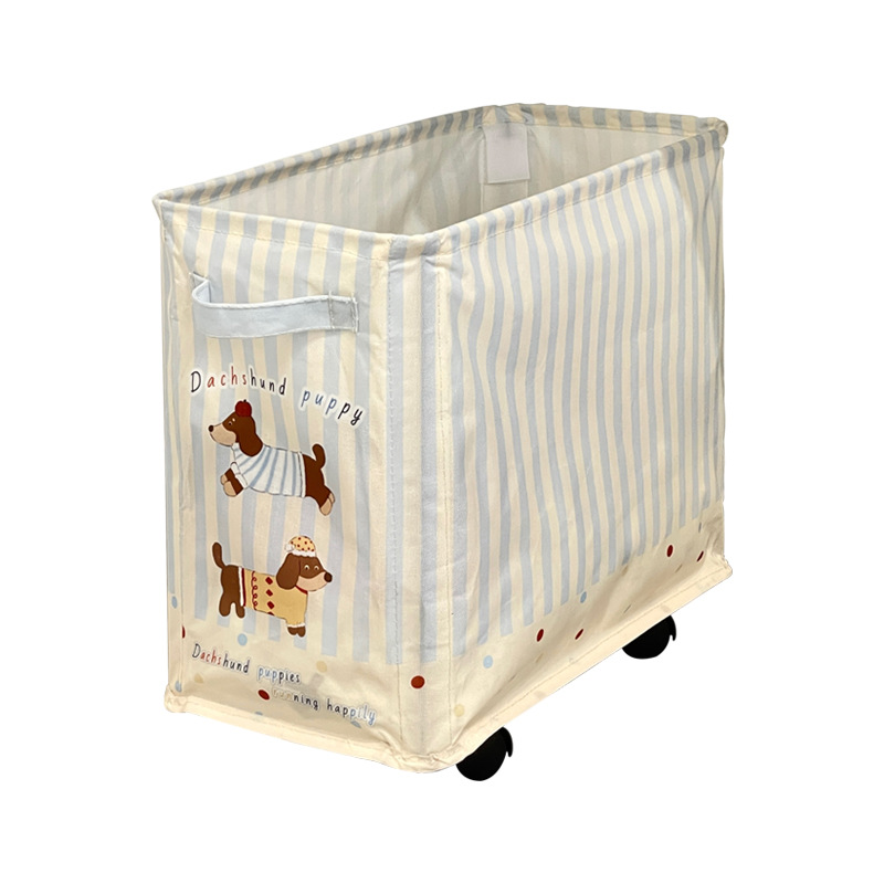 Cesta de almacenamiento de hendidura bolsa de almacenamiento azul portátil plegable con polea de almacenamiento de almacenamiento caja de ordenamiento cesta de ropa sucia azul