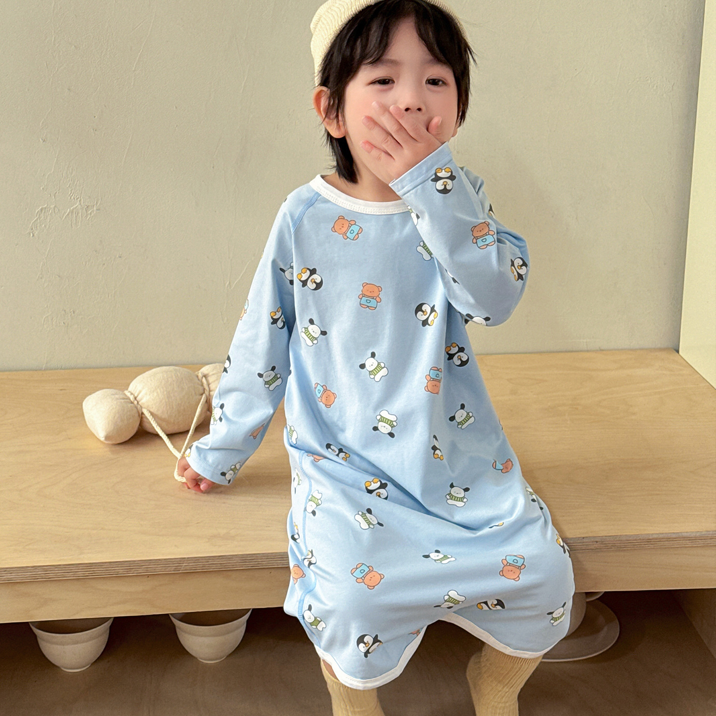 Blue bear partner [lycra cotton-boneless]