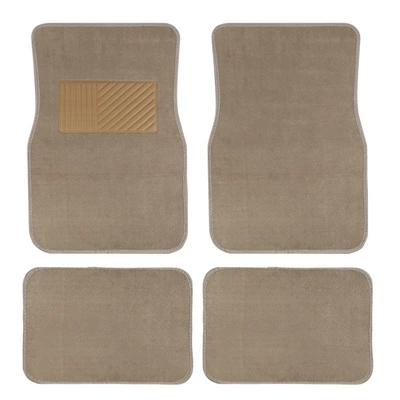 Car Floor Mats Can Be Embroidered Universal Foot Pad - beige-4-piece-set