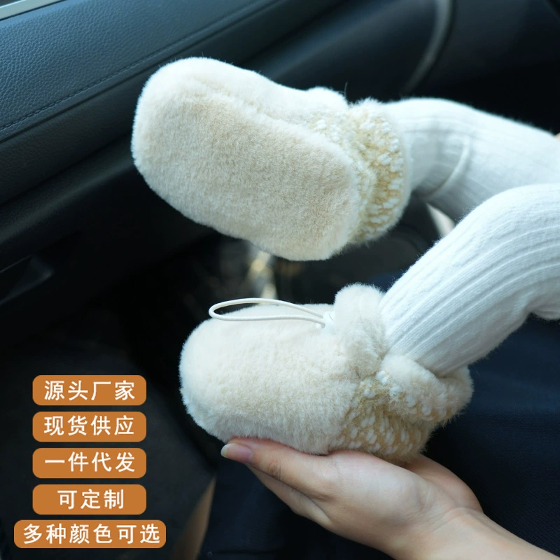 Детская хлопковая обувь, осенне-зимняя обувь Мао на мягкой подошве, обувь для малышей 0-6-12 месяцев, новая детская обувь и носки для мальчиков и девочек не упадут