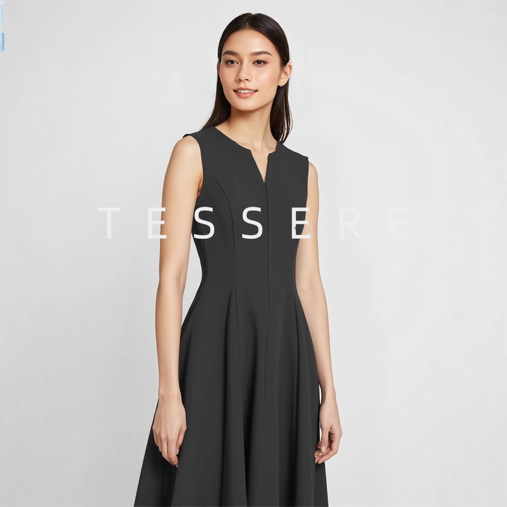Cross-Border Hepburn Style Mature Waist-Cinching Slimming Elegant Goddess Commuter Long Dress Socialite Korean Style Sexy Black Dress