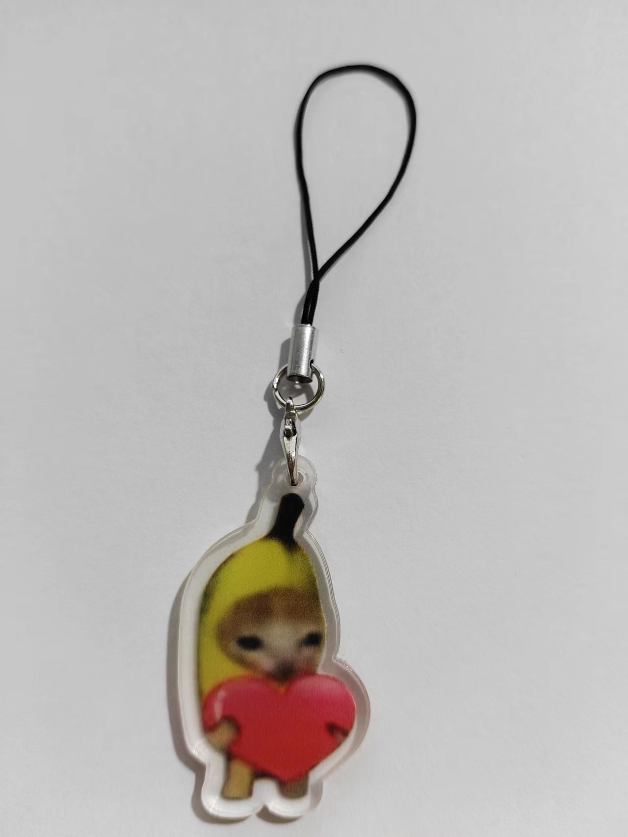 사랑 바나나 고양이 3.5cm 휴대 전화 로프