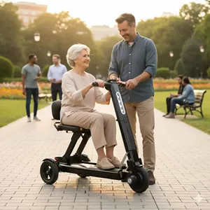 Aluminum Alloy Smart Electric Scooter Folding Three-Wheel Electric Car Disabled Battery Car Smart Lithium Car