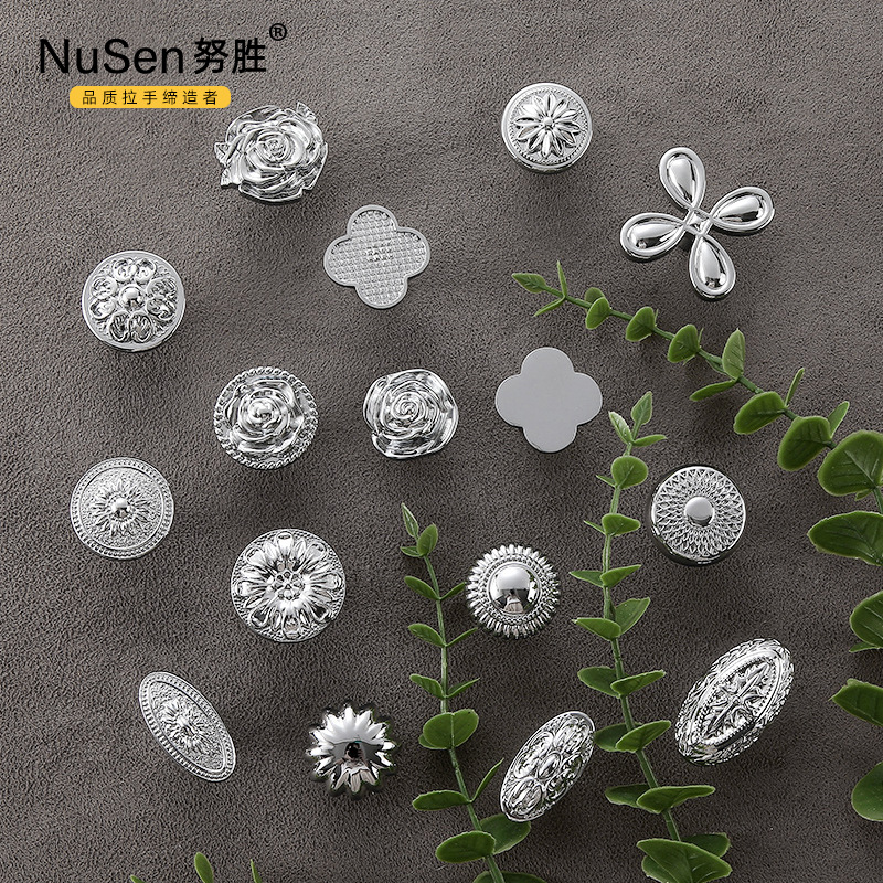 法式現代簡約黃銅衣櫃拉手鍍鉻亮銀色歐式單孔抽屜全銅櫥櫃門把手