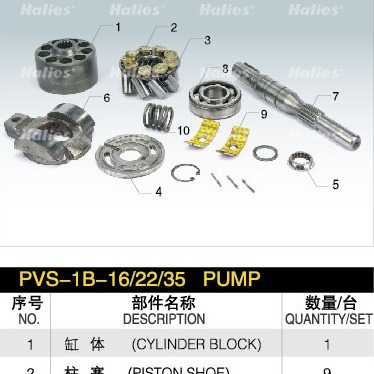 不二越  PVS-1A  泵胆、柱塞、配油盘、九孔盘等液压泵配件
