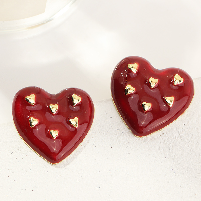 Fashion Simple Heart-shaped Flower Earrings display picture 9