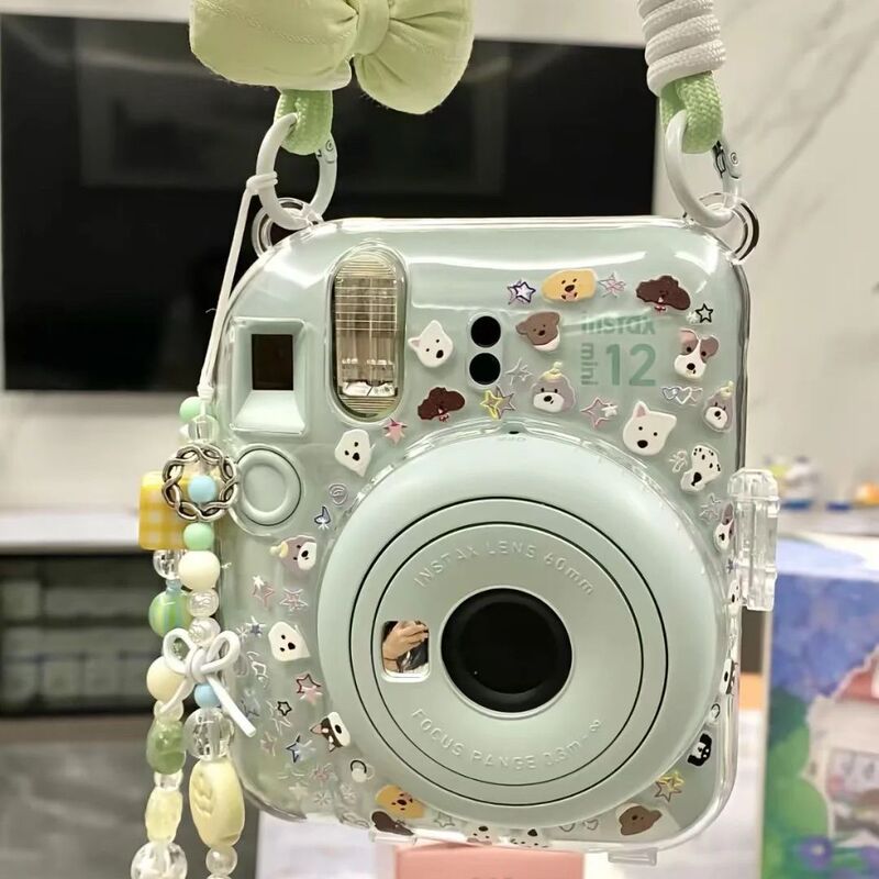 Mini12 Transparent Case Instax Crystal Hard Shell Camera Protective Case Chain Mini12 Transparent Case Instax Crystal Hard Shell Camera Protective Case Chain