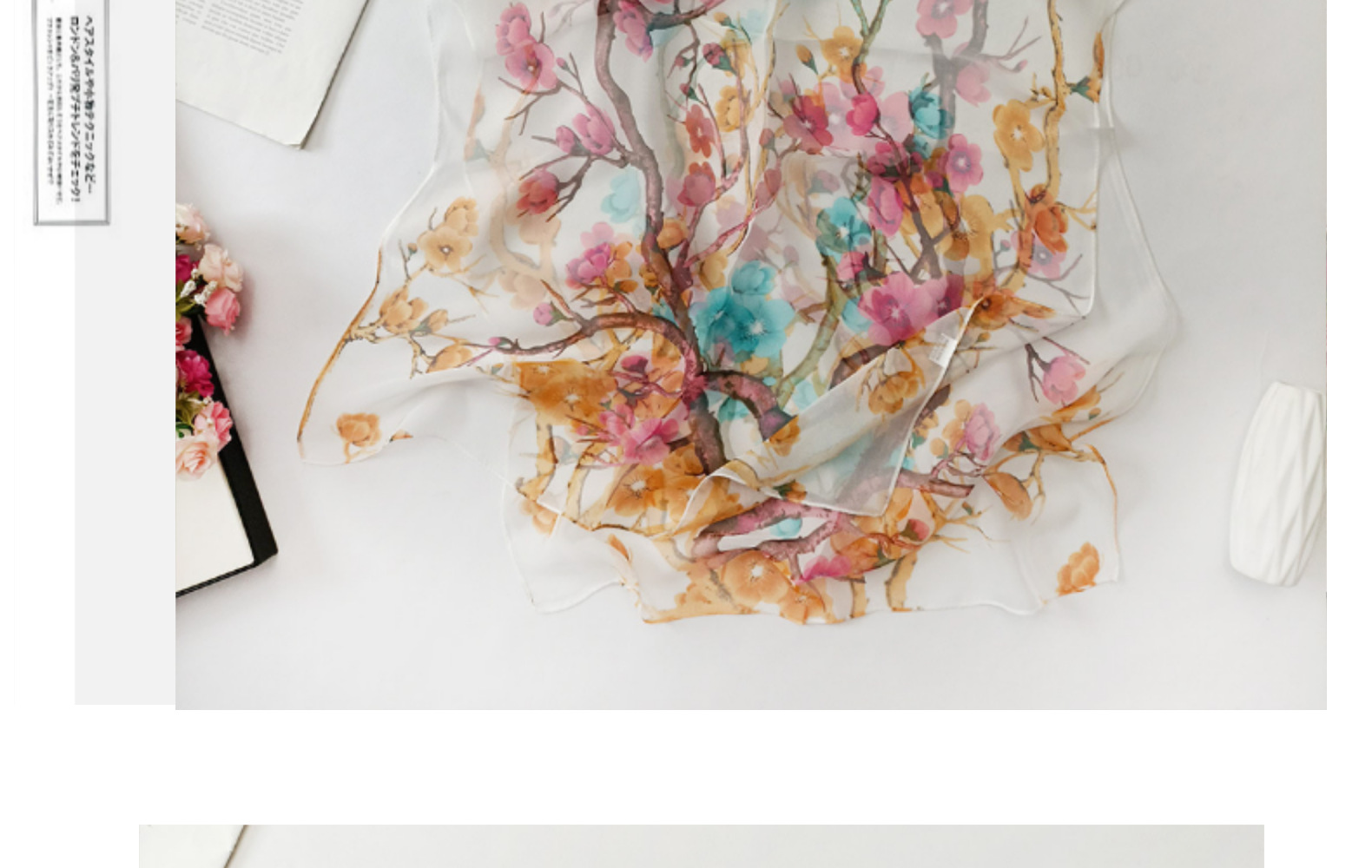Women's Sweet Flower Georgette Silk Scarves display picture 4